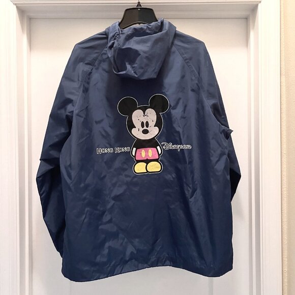 Disneyland-Hong Kong Micky Mouse Rain Jacket-Unisex-Pull Over Hooded-Size Large - Picture 12 of 16